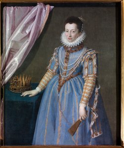 Portrait de Cristina di Lorena, grande-duchesse de Toscane, 1590